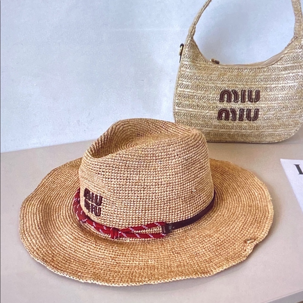 Classic Miu Miu Sun Straw Hat - Picture 2 of 8